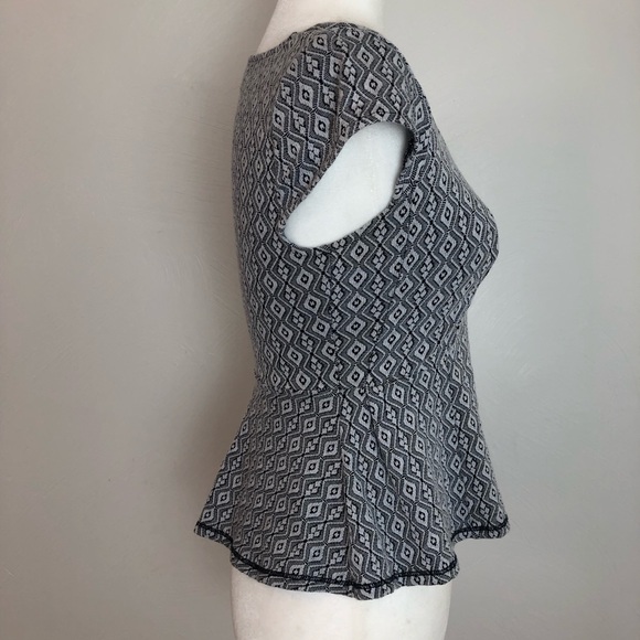 Anthropologie Postmark Gray Peplum Top - Picture 3 of 8